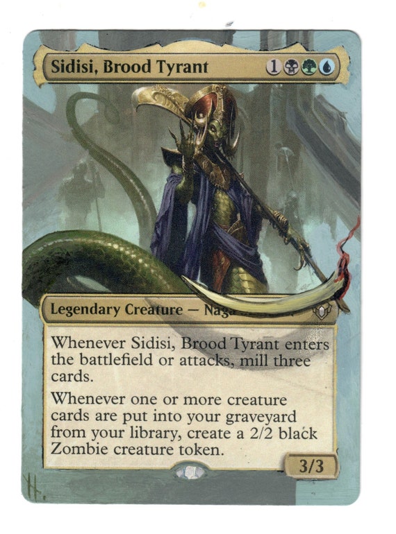 Sidisi Brood Tyrant Altered Art MTG Magic Borderless Zombie