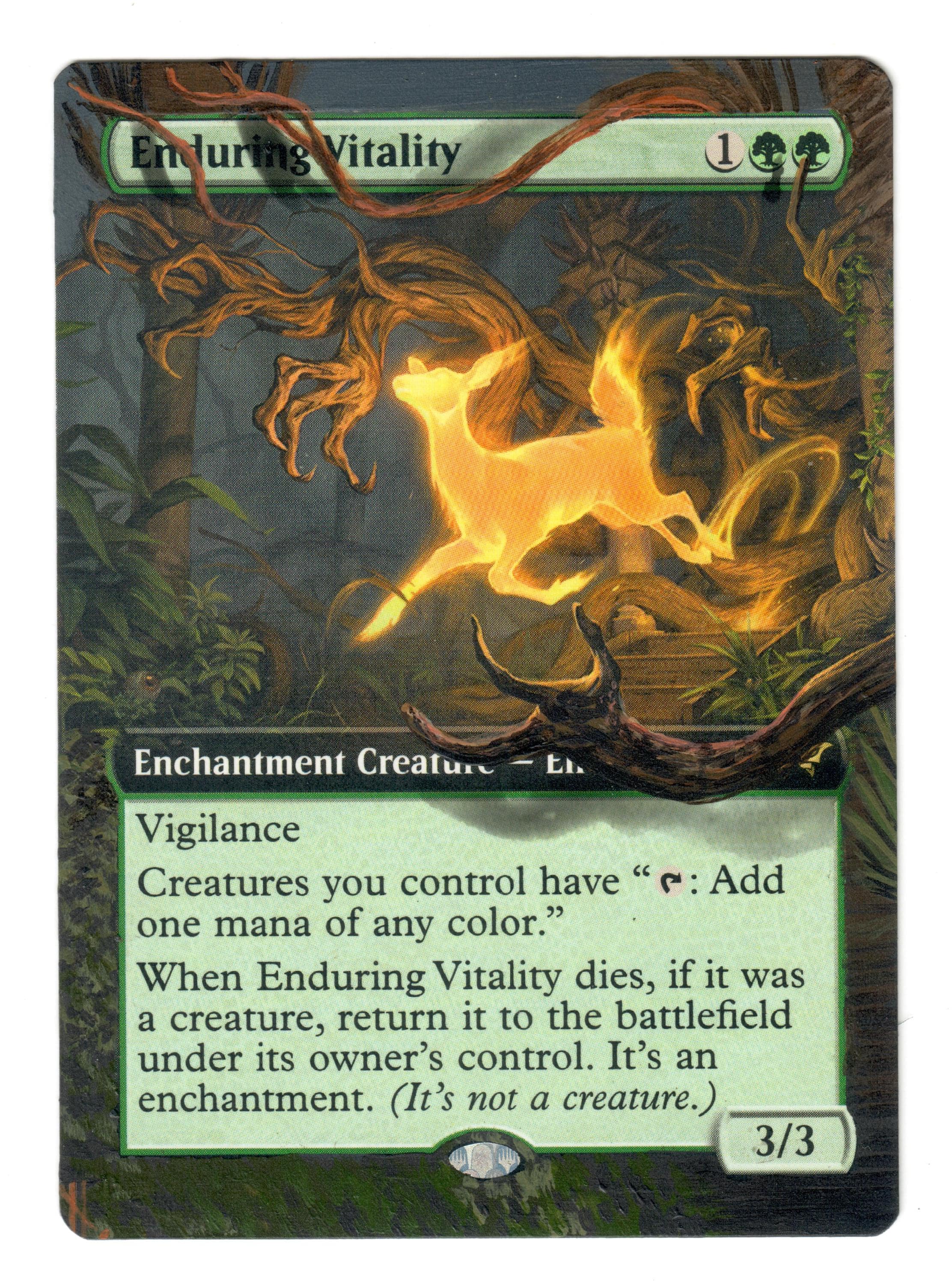 Enduring Vitality Altered Full Art Mtg Card CEDH Elk for Kinnan Deck - Etsy