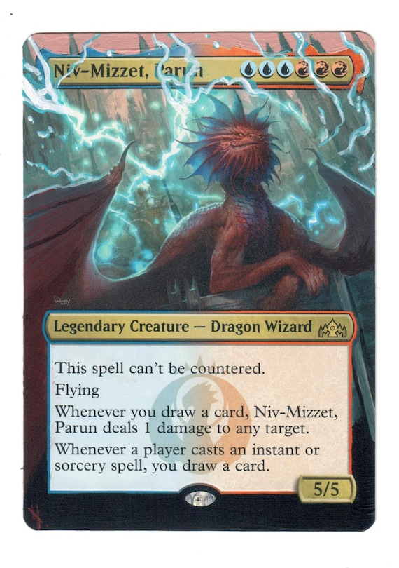 Niv-mizzet Parun Altered Full Art MTG Magic Commander EDH Painted