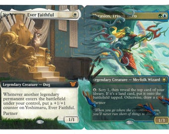 Cartas de DogThras CEDH pintadas a mano de Yoshimaru y Thrasios Altered Art MTG