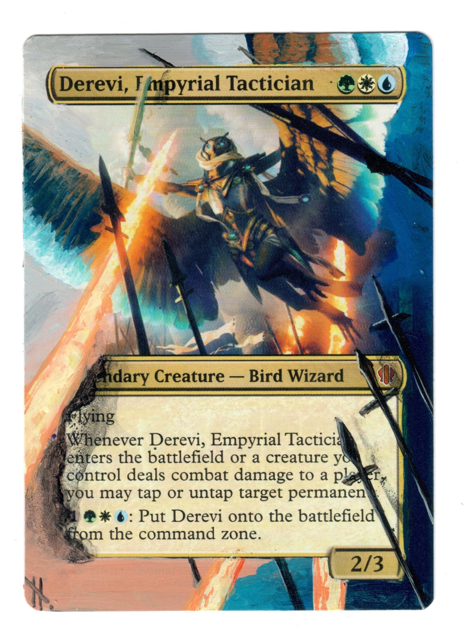 天火の戦術家、デレヴィ 改変版 フルアート MTG マジック 統率者 EDH