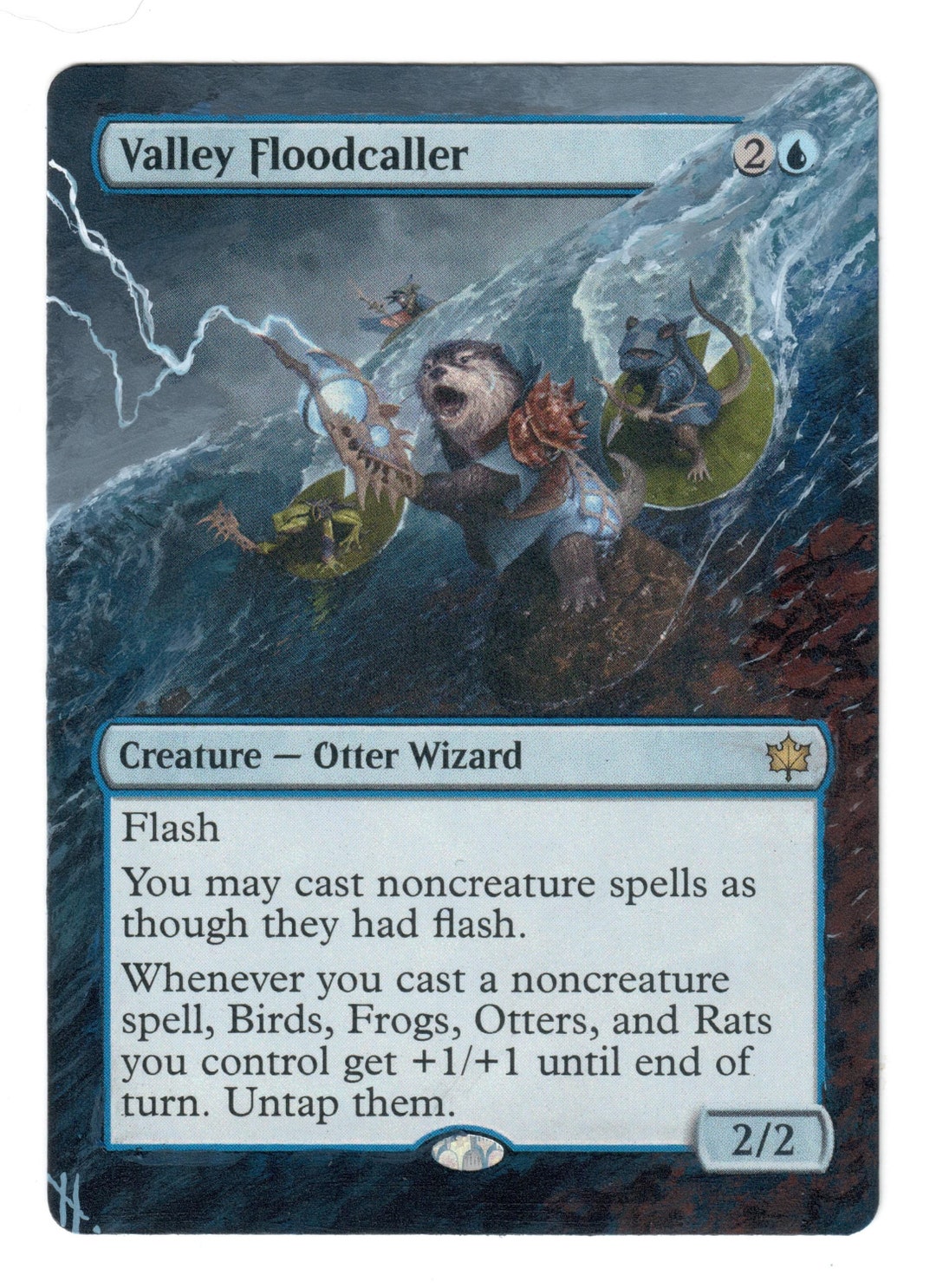 Valley Floodcaller Altered Full Art MTG Cedh Otter Wizard Frog