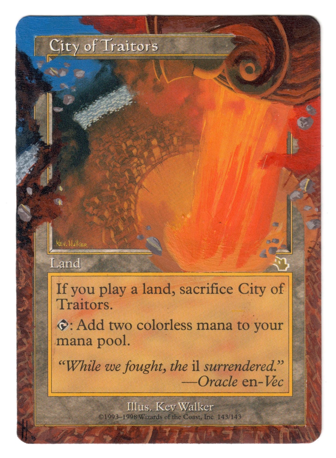 B34C grim monilth　City of Traitors City of Traitors Altered Full Art MTG Hand Painted Front