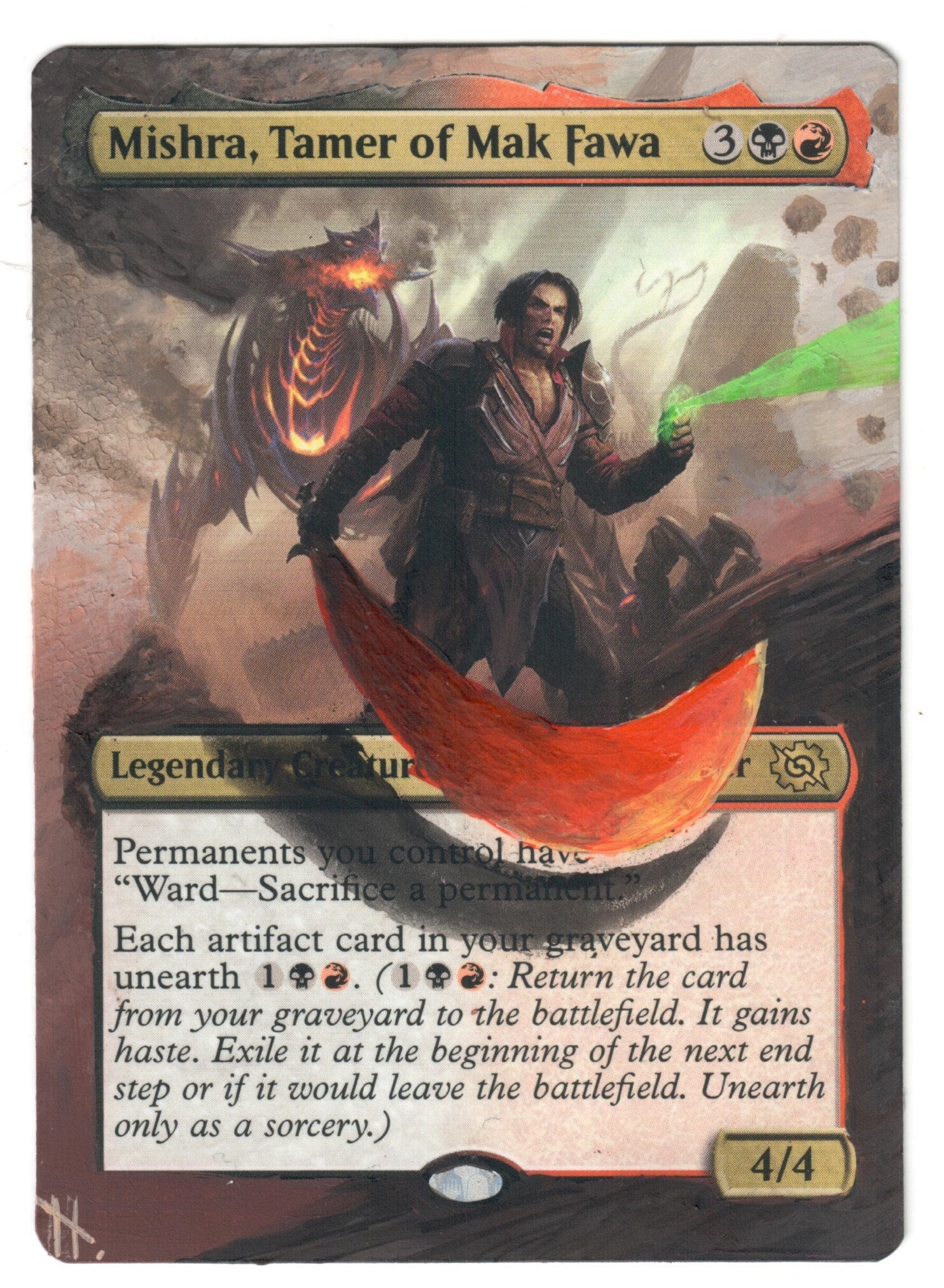 Mishra Tamer of Mak Fawa Altered Full Art MTG Magic EDH Mishra Tamer of Mak Fawa Altered Full Art MTG Magic EDH