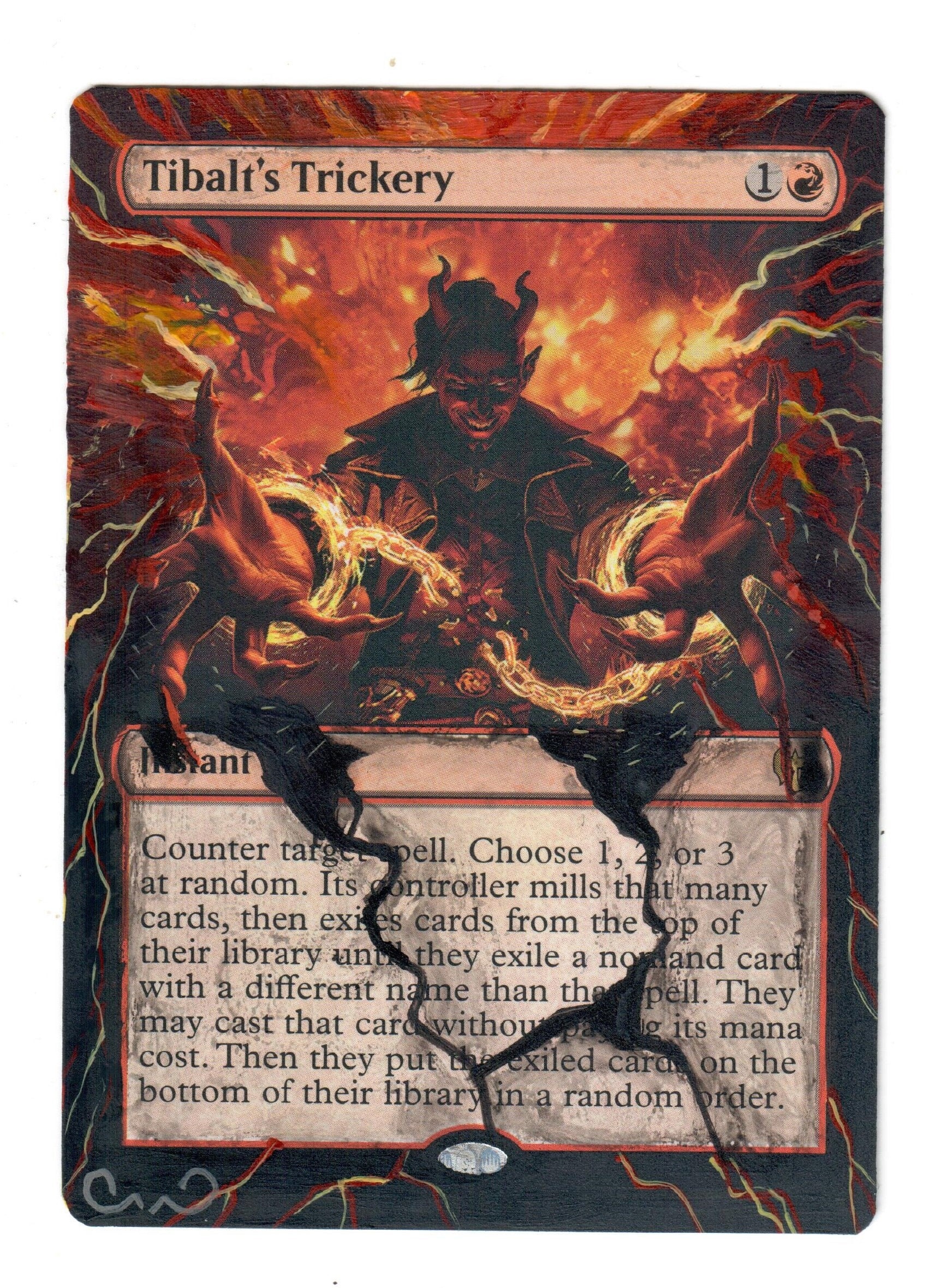 Tibalt's Trickery Altered Full Art MTG Magic Commander Etsy