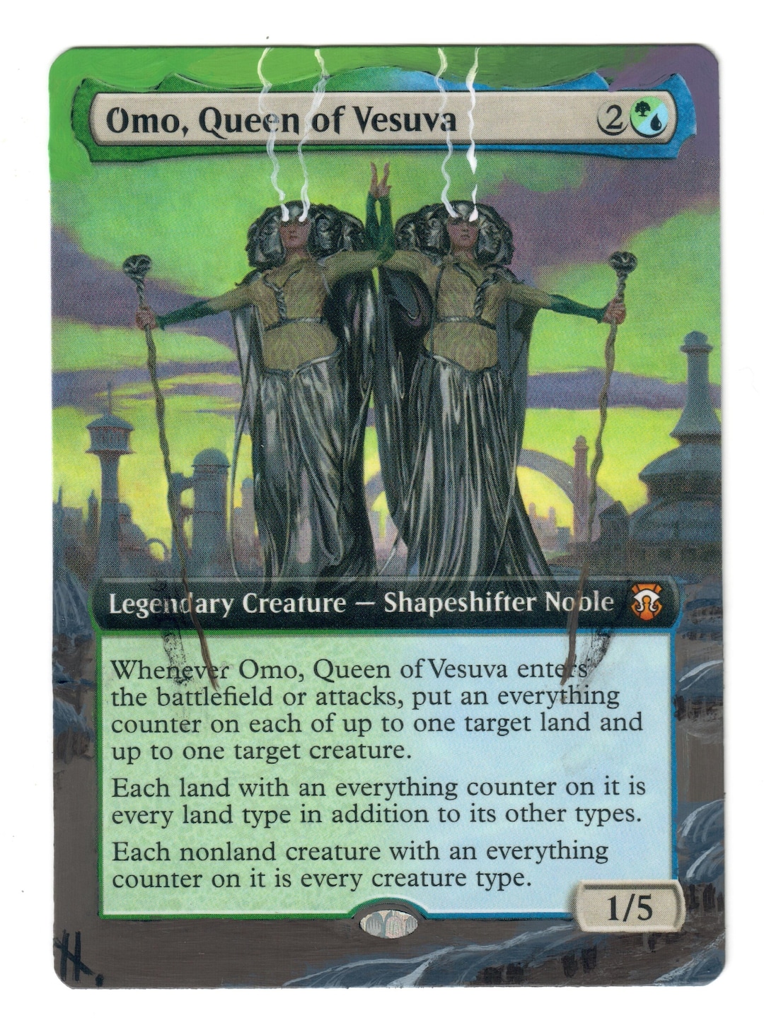 Omo Queen of Vesuva Altered Art MTG Commander EDH Precon Tricky Terrain Creature Etsy