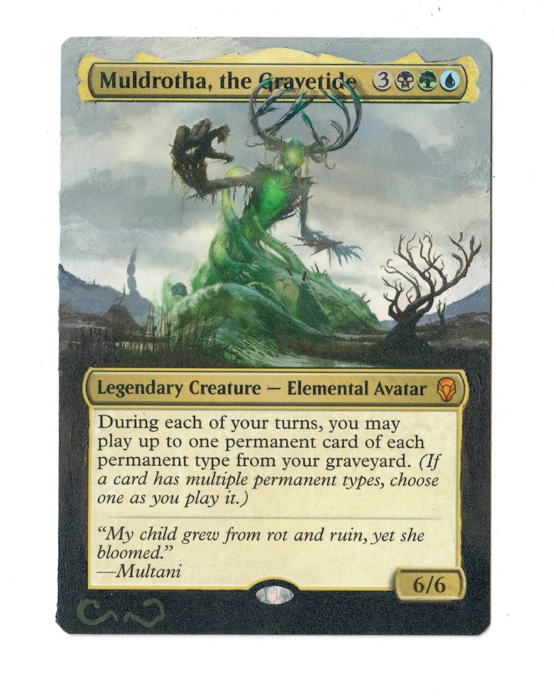 Muldrotha the Gravetide Altered Full Art Painted MTG Magic Commander