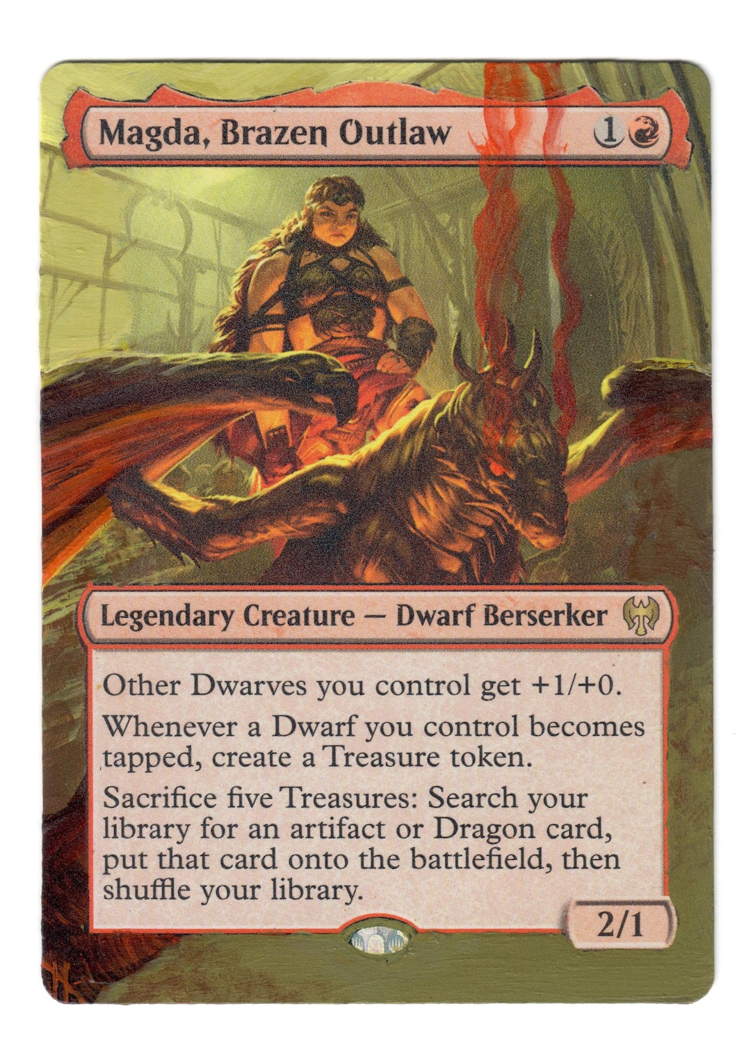 Magda Brazen Outlaw Altered Art MTG CEDH Commander Hand Painted