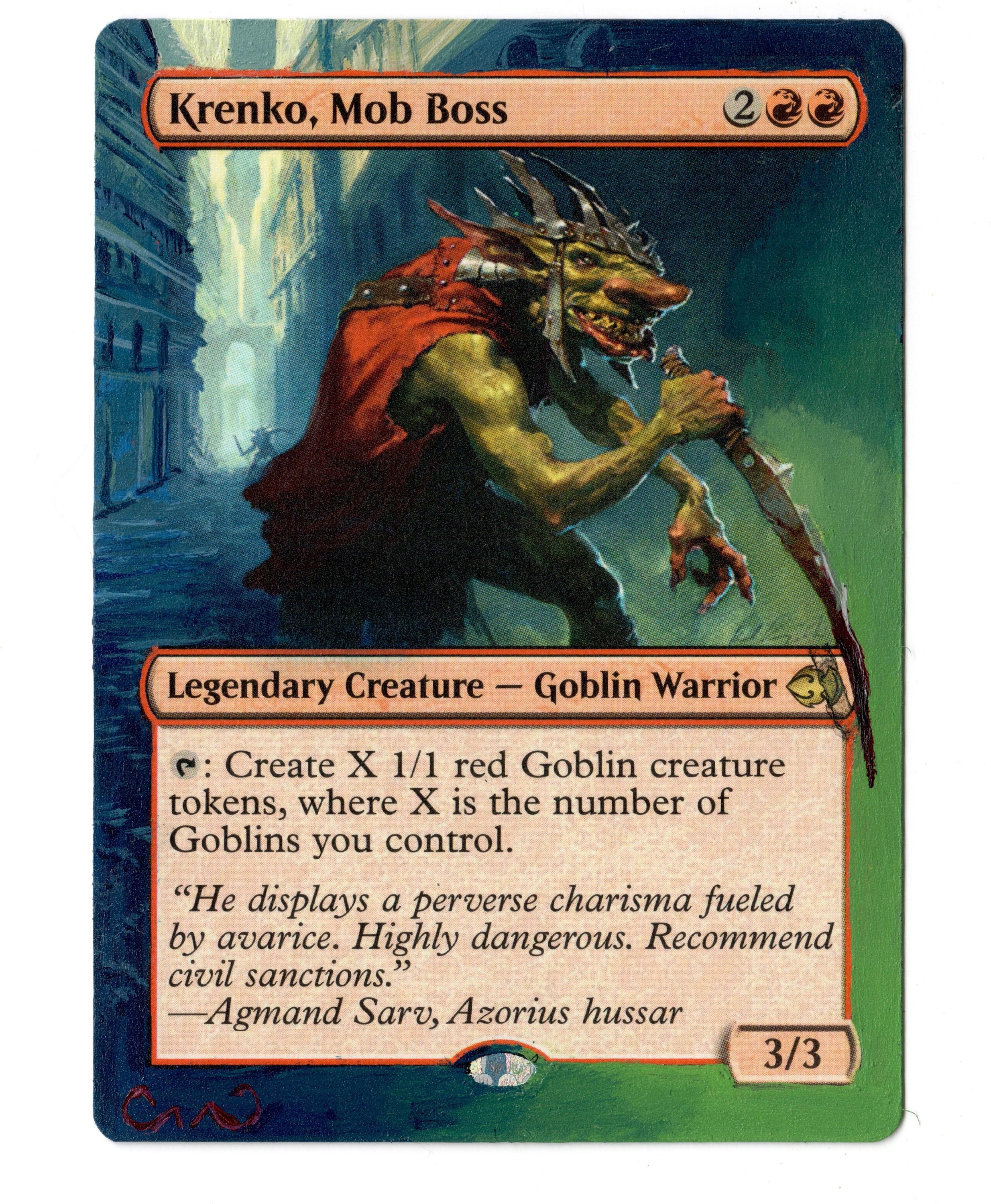 Krenko Mob Boss Altered Full Art MTG Magic Commander 2020 EDH Etsy