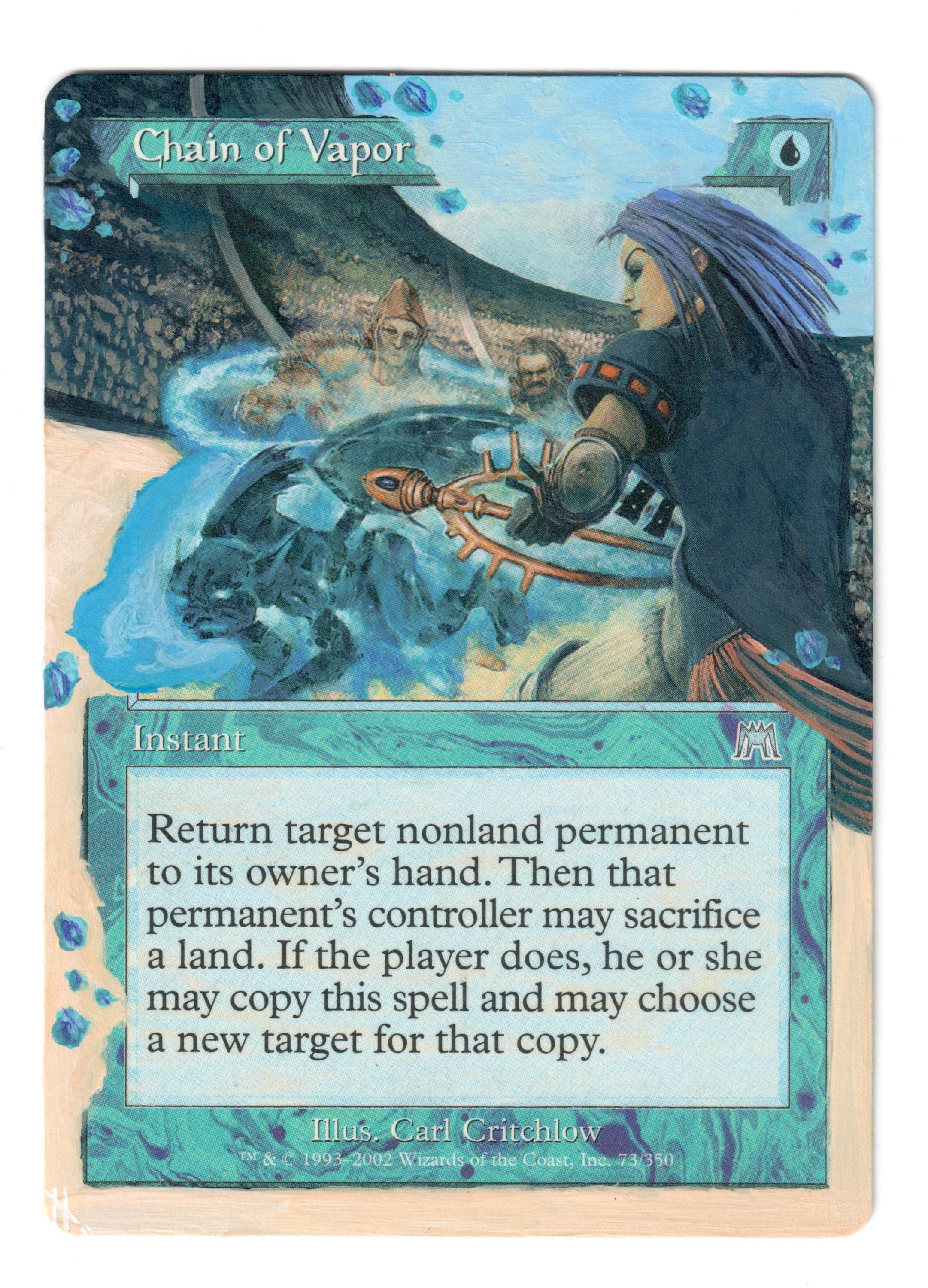 Chain of Vapor Altered Art MTG Magic Cedh Blue Instant