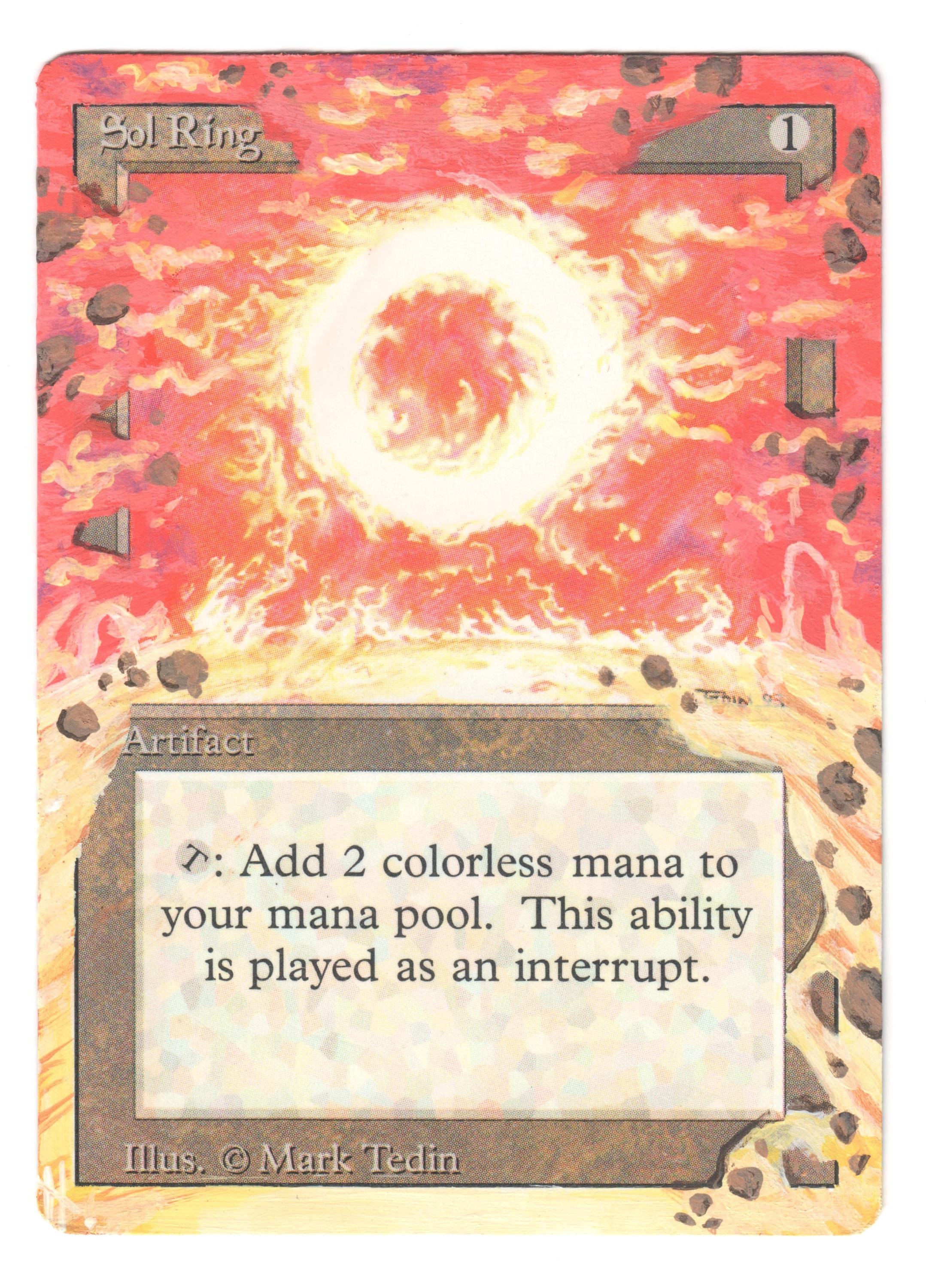 Sol Ring Full Art Altered MTG Magic Revised Old Bordered Hand