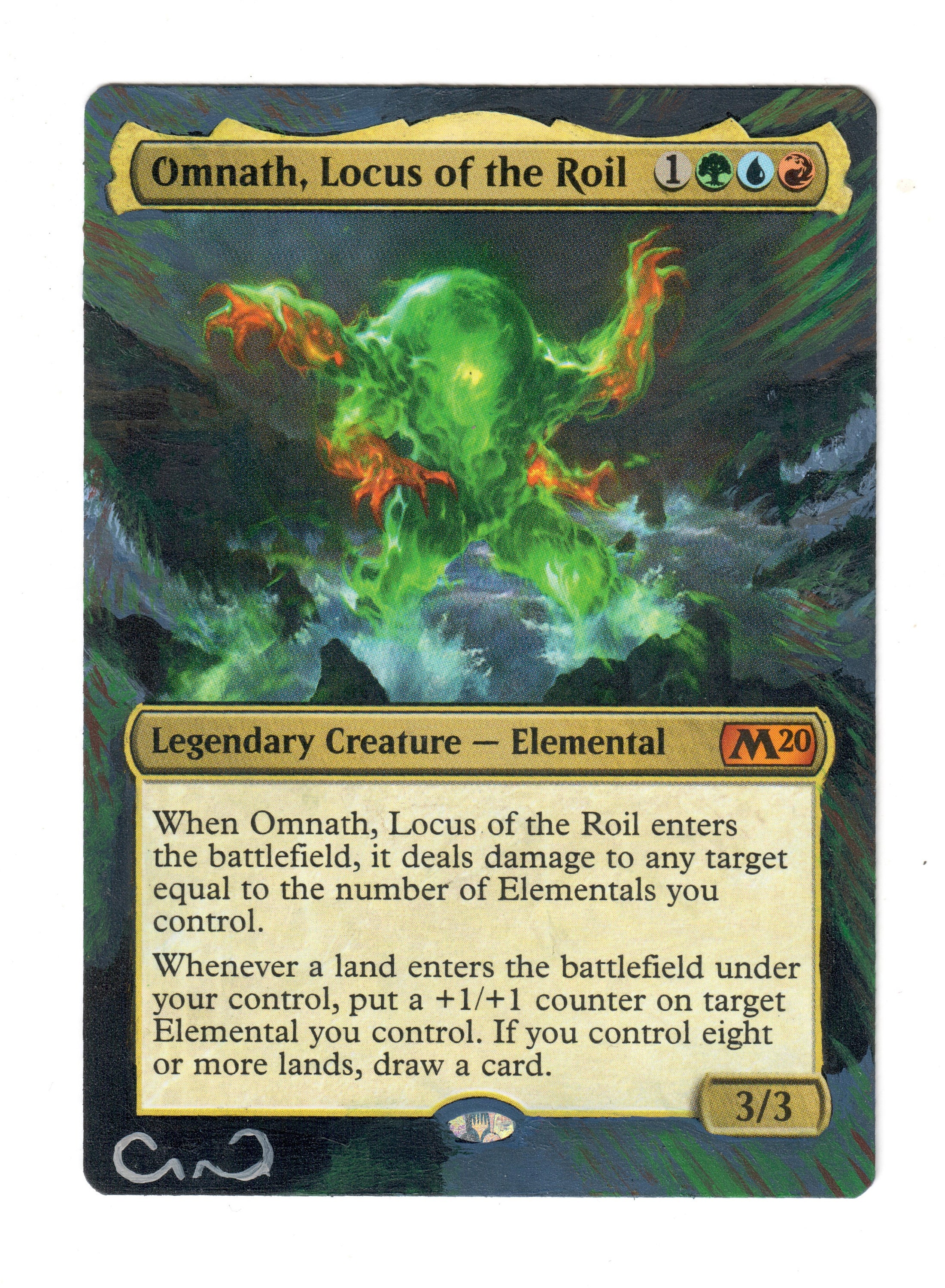 Omnath Locus of the Roil Altered Full Art MTG Magic Commander Temur Elemental Landfall Etsy