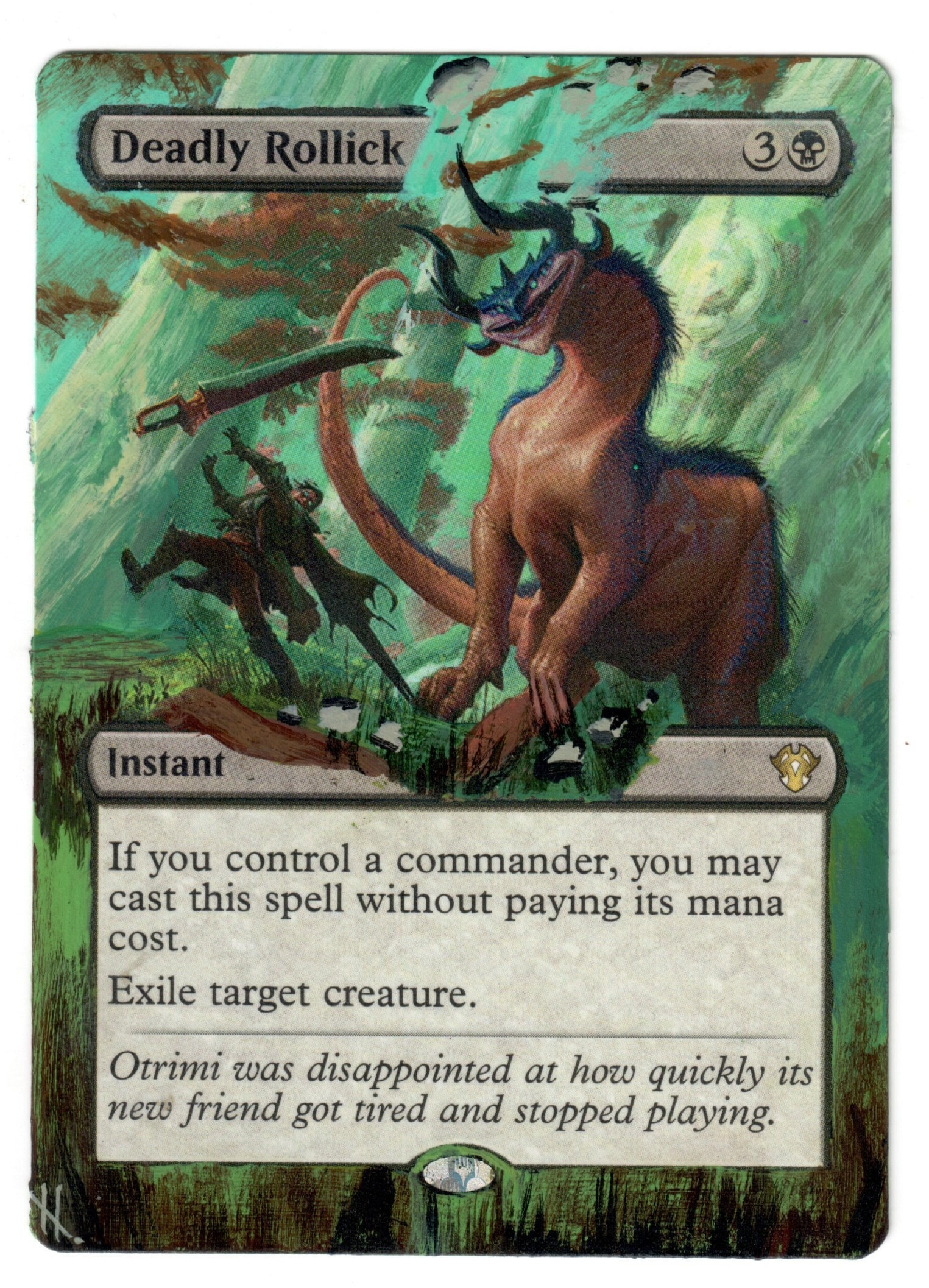 Deadly Rollick Full Altered Art MTG Magic Cedh Commander Gift