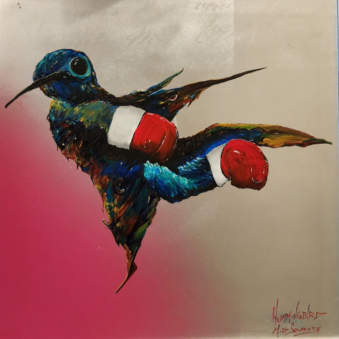 Boxing Hummingbird Art Print 