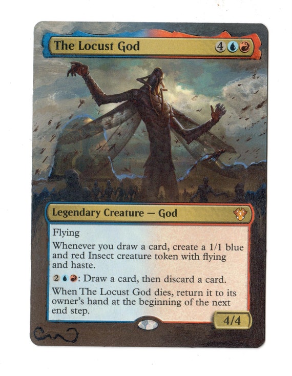 The Locust God Altered Full Art MTG Magic Commander 2020 EDH Painted Signed  Artist - Etsy