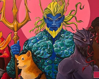 Partners of the Trident Playmat by Hummingbird Alters Stitched and Thick!