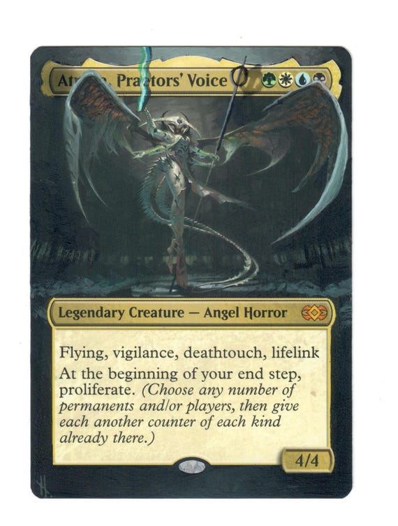 Atraxa Praetors Voice Altered Full Art MTG Magic Commander EDH Double Masters Proliferate Atraxa Praetors Voice Altered Full Art MTG Magic Commander EDH Double Masters Proliferate