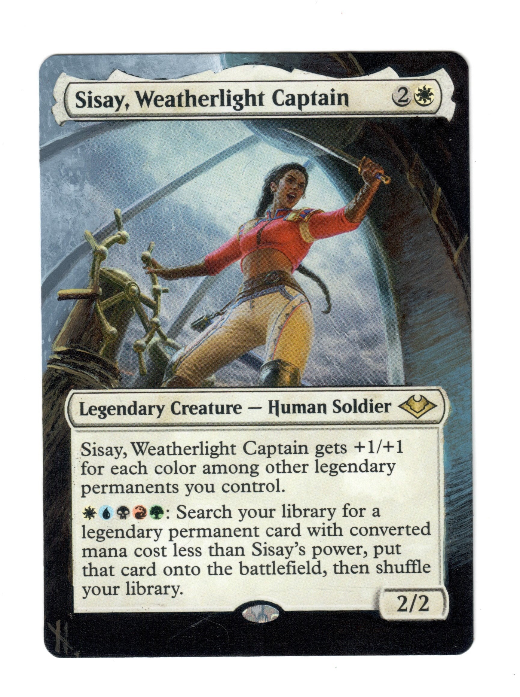 Sisay Weatherlight Captain Altered Full Art MTG Magic Commander EDH Painted Gift Pimp Birthday