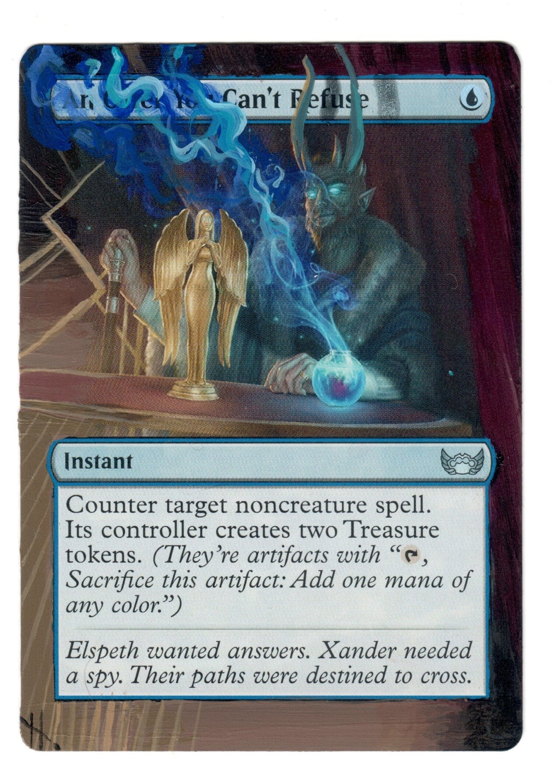 An Offer You Cant Refuse Altered Full Art MTG Magic Instant