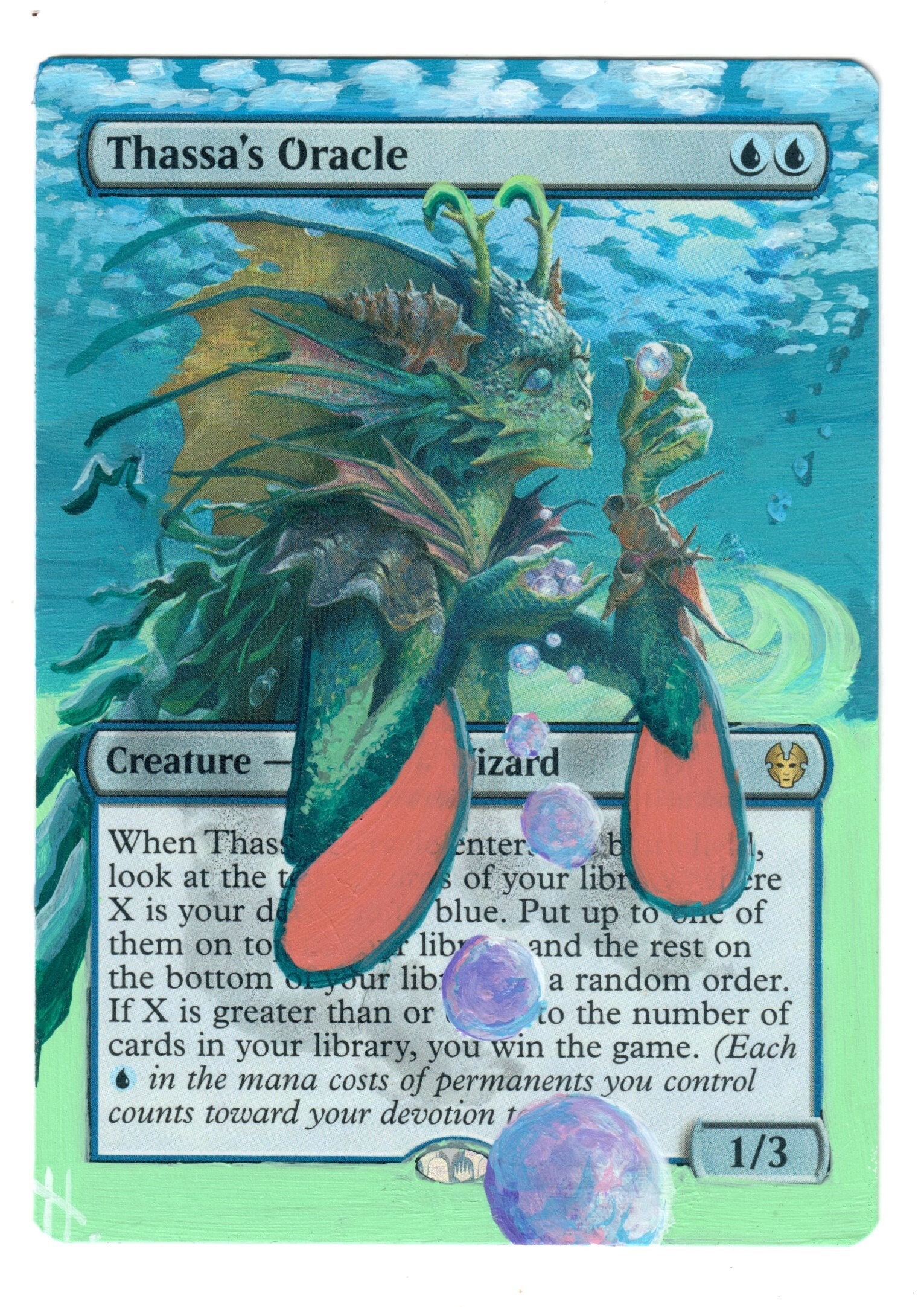Thassa's Oracle Altered Full Art MTG Magic Commander Cedh Thassa's Oracle Altered Full Art MTG Magic Commander Cedh