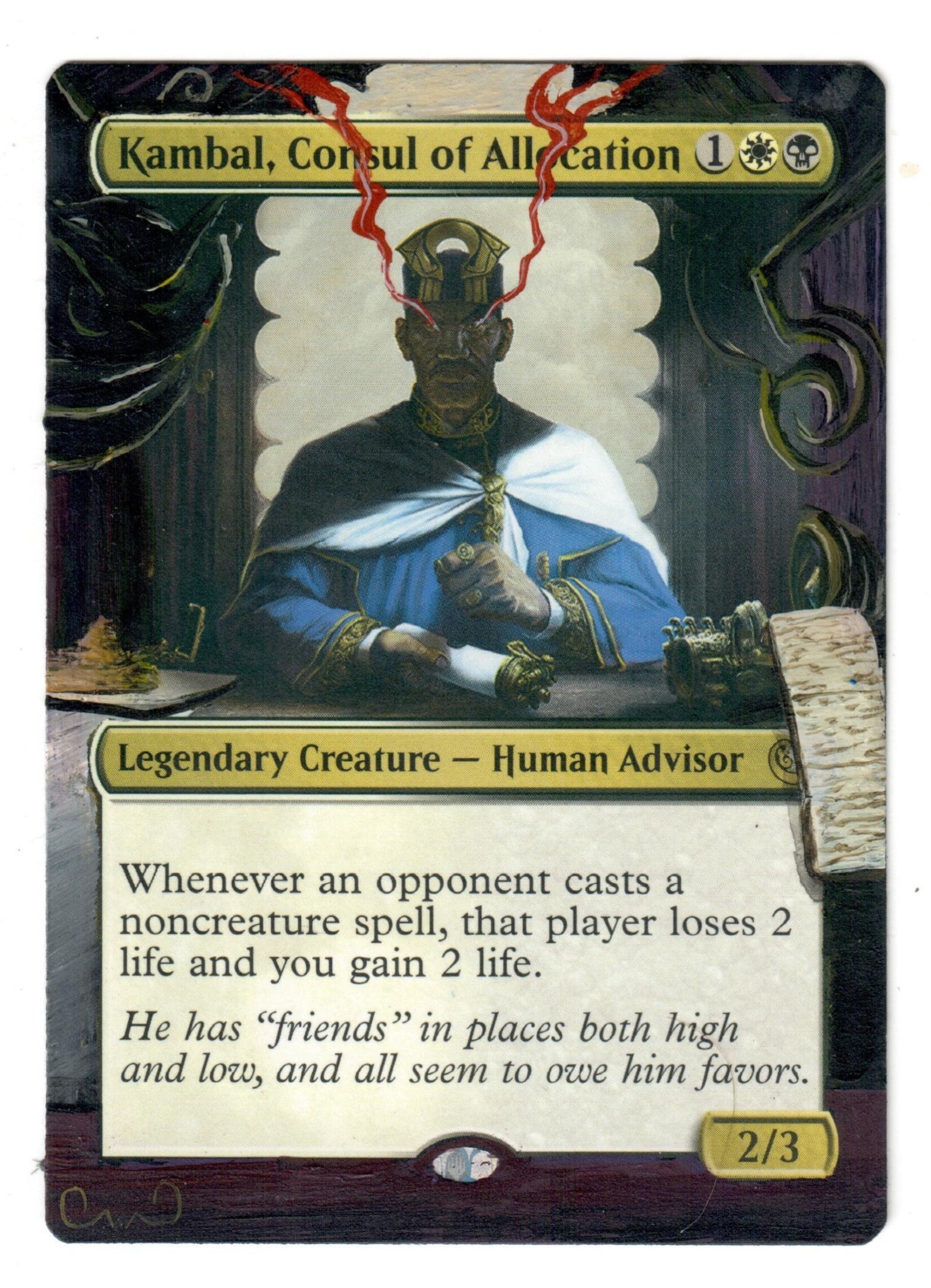 Kambal Consul of Allocation Altered Art MTG Magic EDH Etsy