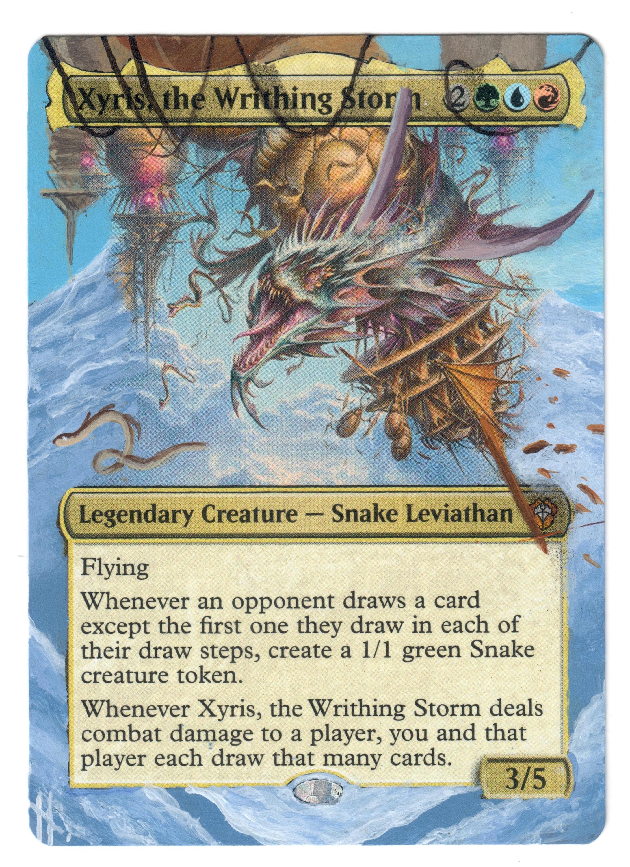 悶える嵐のクサイリス 改変版 フルアート MTG マジック 統率者