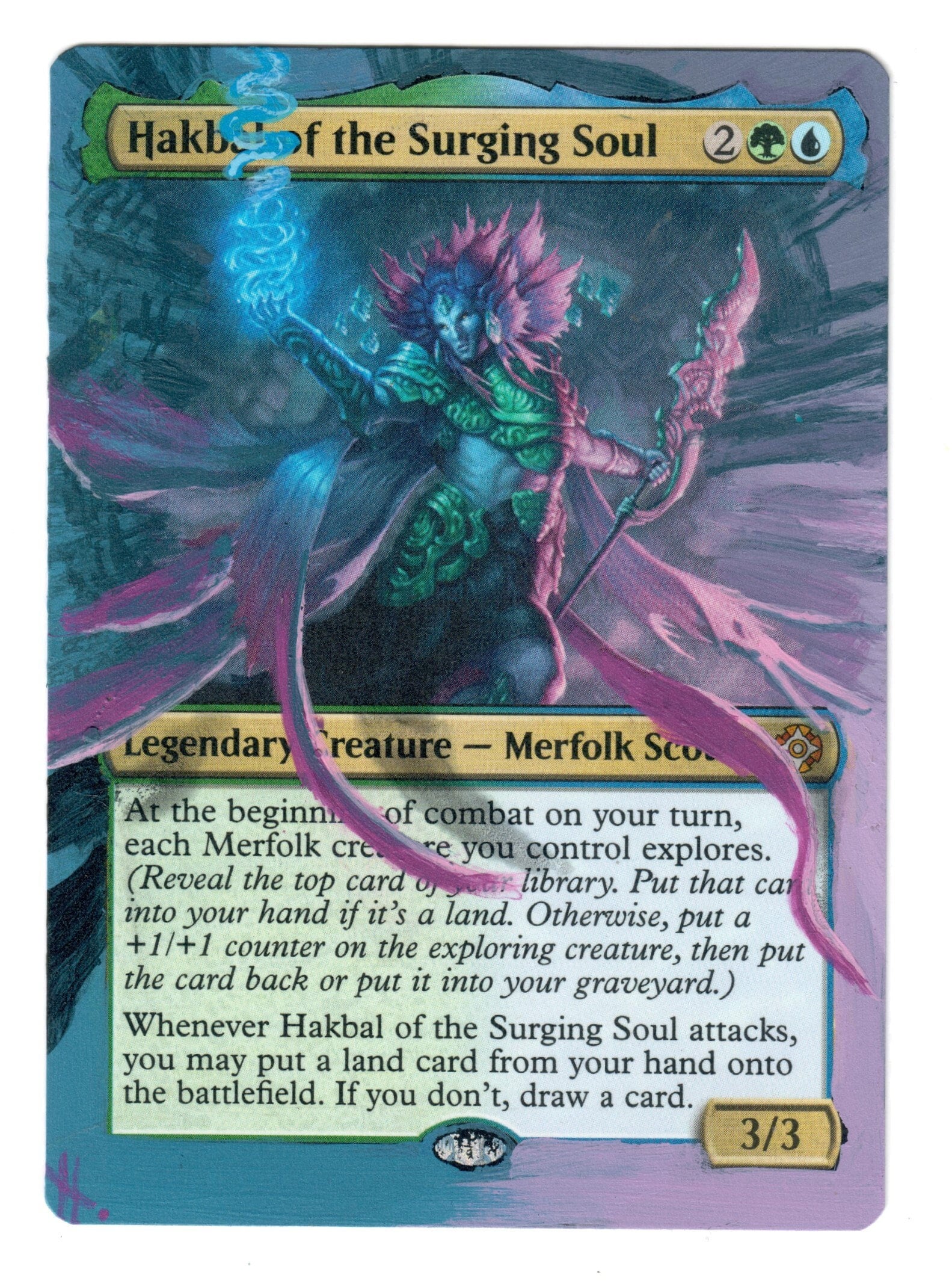Hakbal of the Surging Soul Altered Full Art MTG Magic Precon Merfolk