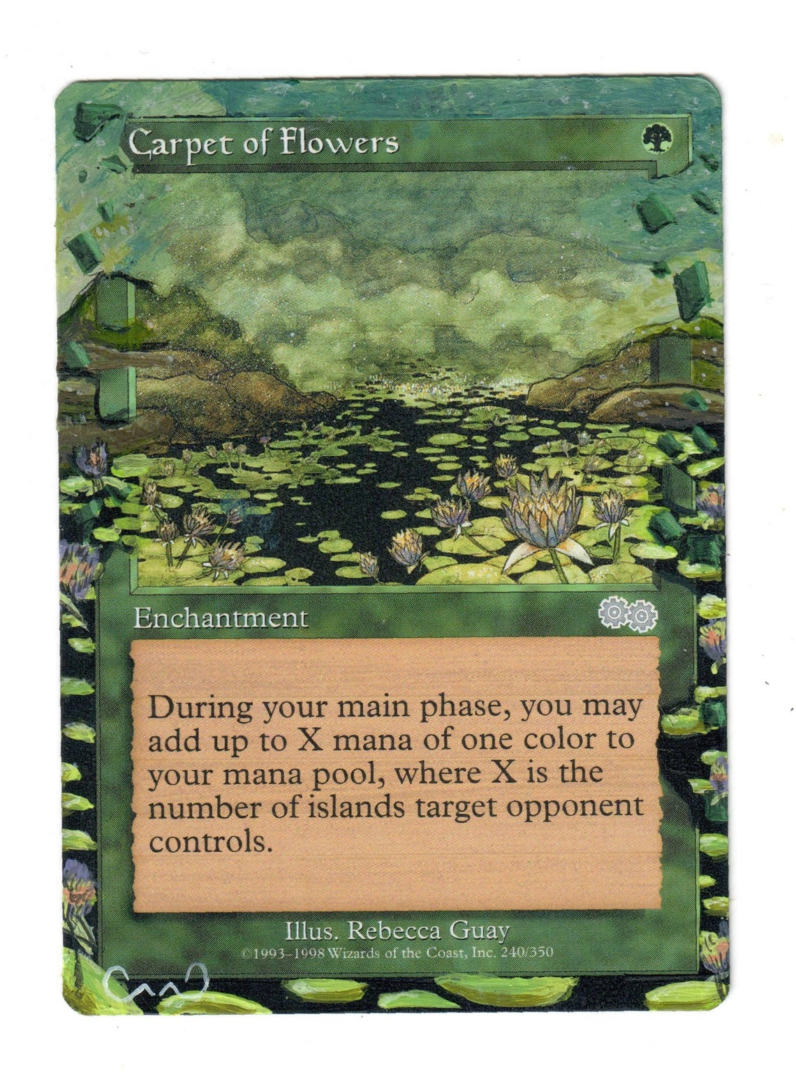 Carpet of Flowers Altered Full Art MTG Magic Commander EDH Painted