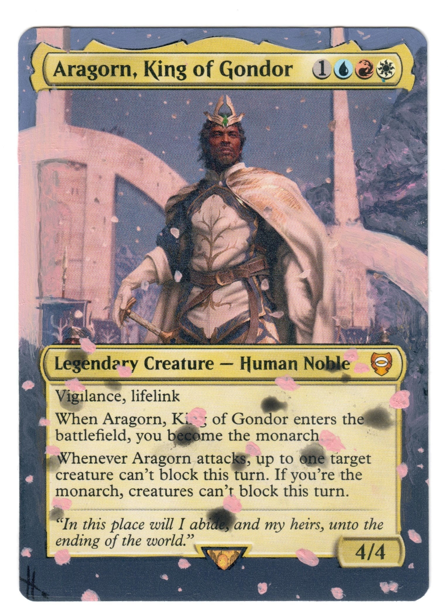 Aragorn King of Gondor Altered Full Art MTG Magic Hand Painted LOTR Monarch Aragorn King of Gondor Altered Full Art MTG Magic Hand Painted LOTR Monarch
