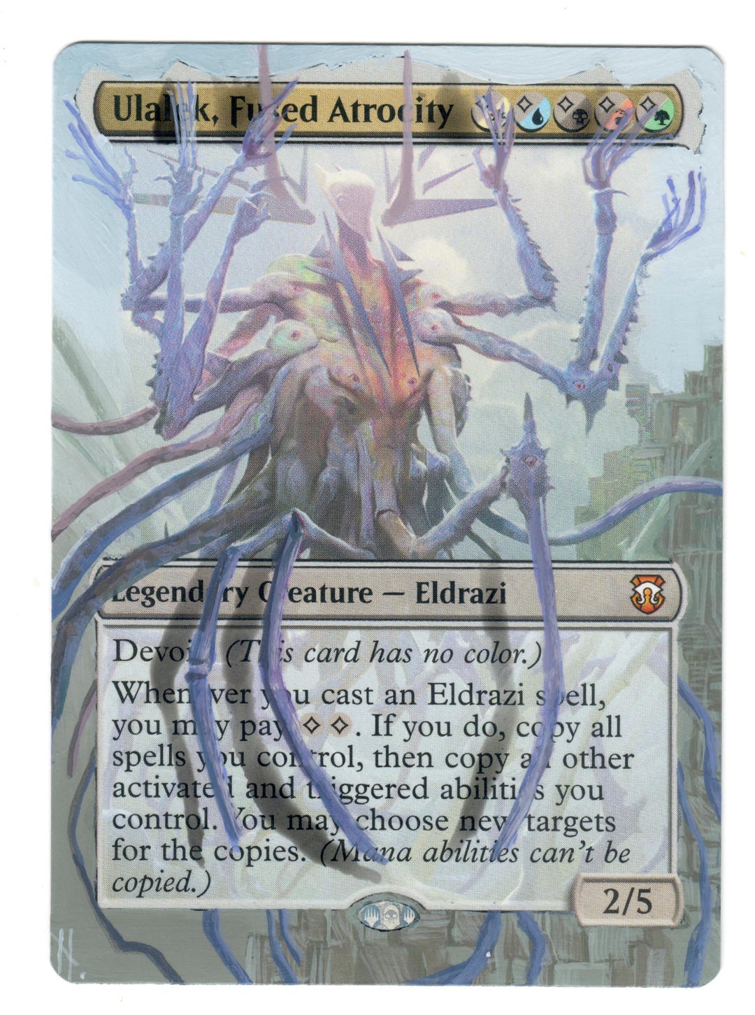 Ulalek Fused Atrocity Altered Art MTG Eldrazi Legendary Non-foil Commander  - Etsy