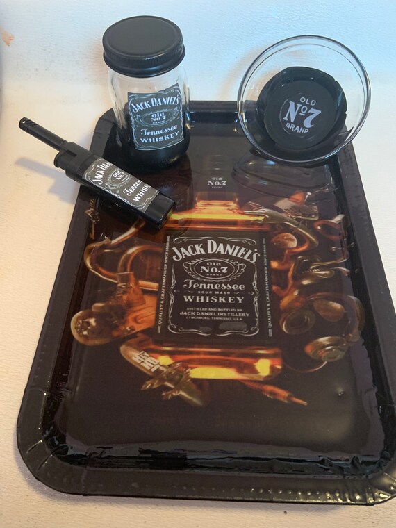 Jack Daniels rolling tray set Etsy