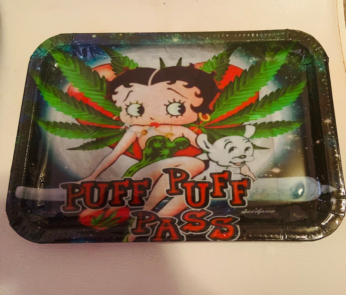 Betty Boop PUFF PUFF PASS rolling tray set | Etsy