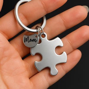 Metallic keychain, Gift for Him, Boyfriend gift metal engraved keychains,10th wedding anniversary, keychainful, Stainless Steel Keychain