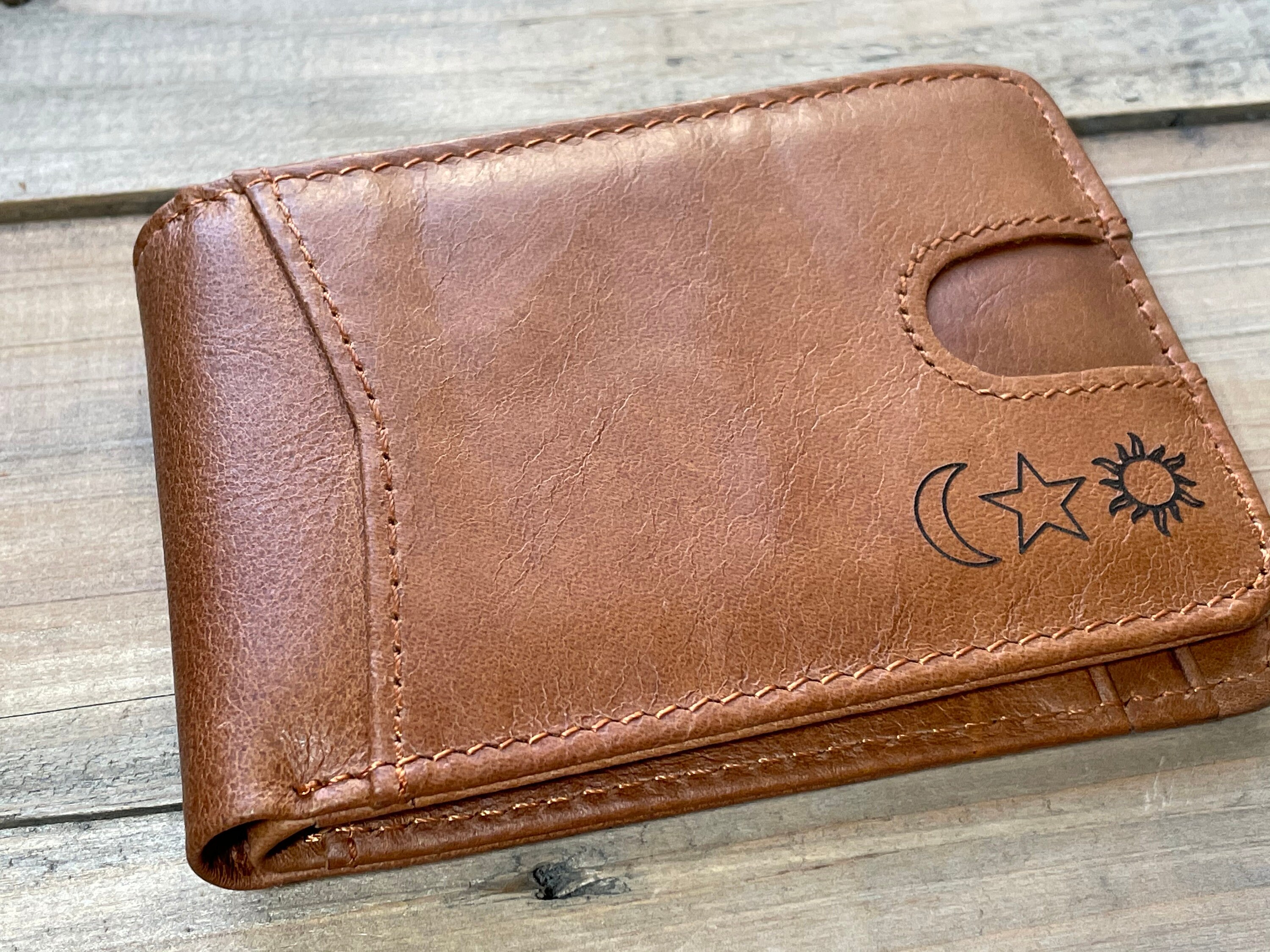 Cartera Para Hombre Cartera Personalizada Con Iniciales Con Foto Y