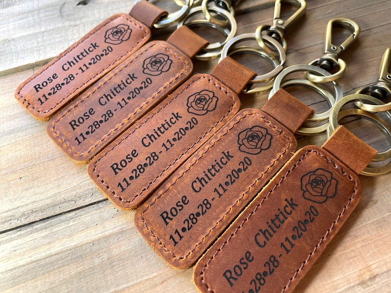 Custom Handwriting Keychain Genuine Leather Keychain Embossed Keychain gift personalized Keychain Home gift New house gift Keychain image 10