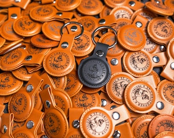 Bulk Customized Leather AirTag Holder, Car Logo Tag and Dog Collar Airtag Case, Personalize Your Airtag