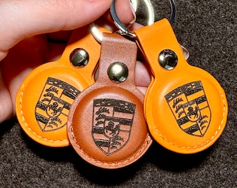 Personalized AirTag Holder Customized leather Airtag case Keychain handwriting AirTag Holder Customized Airtag, Initial Airtag Holder