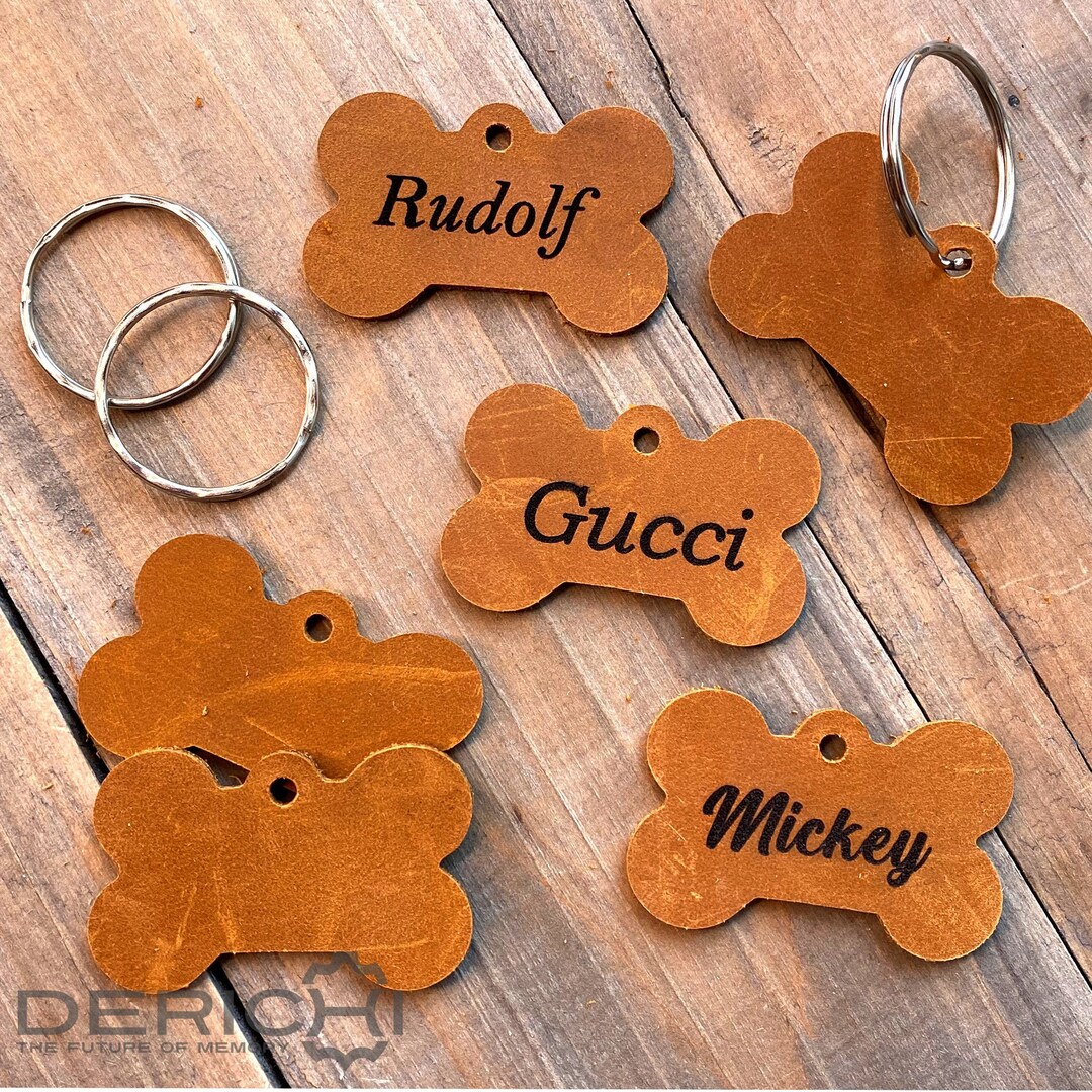 Custom Pet ID Personalized Dog Tag Customized Leather Dog Tag Etsy