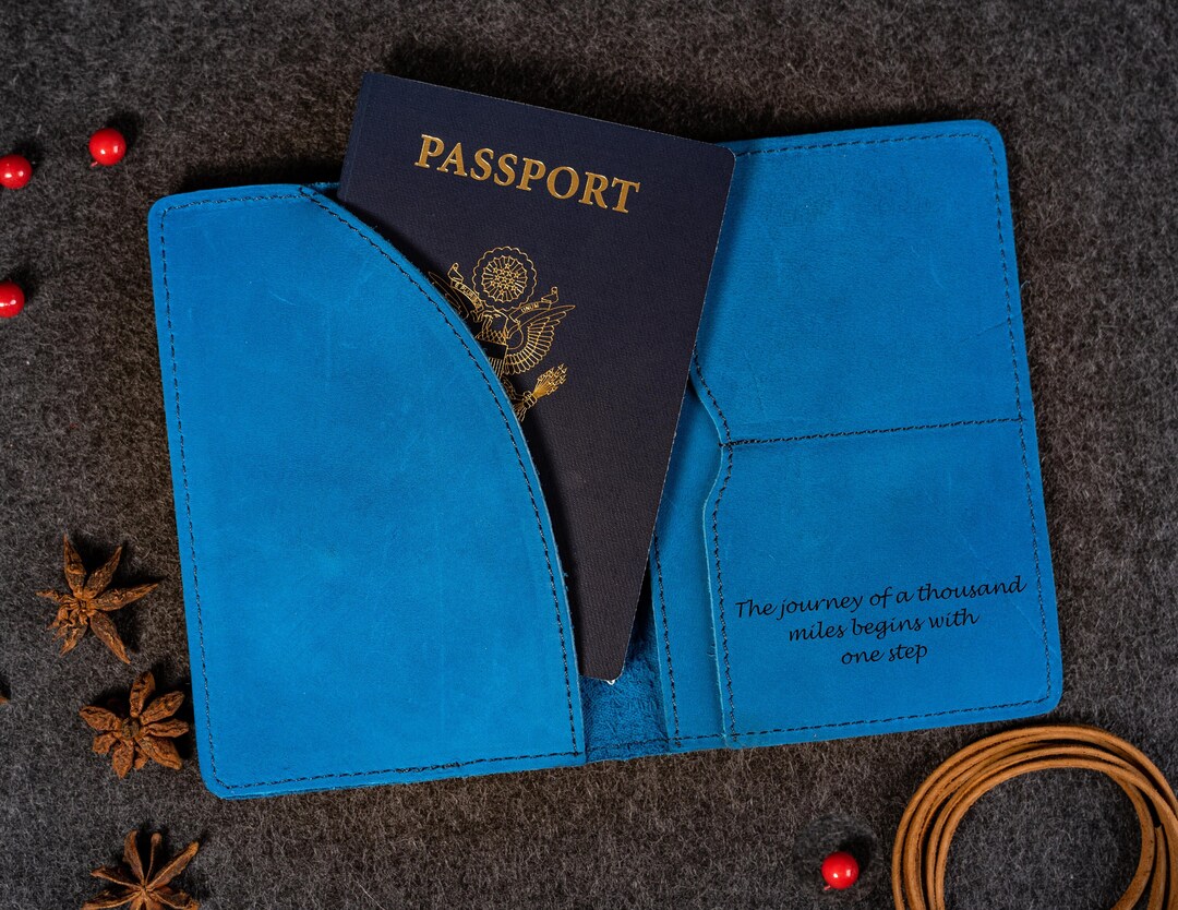 Passport Gift, Personalized Passport Holder, Leather Passport Cover