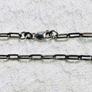 24.75 inch sterling silver link chain. Very sturdy sterling silver chain. Marked 925. Gift for him or her. Necklace. Silver necklace.