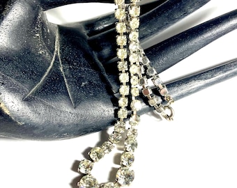 Antique Art Deco glass paste riviera necklace.
