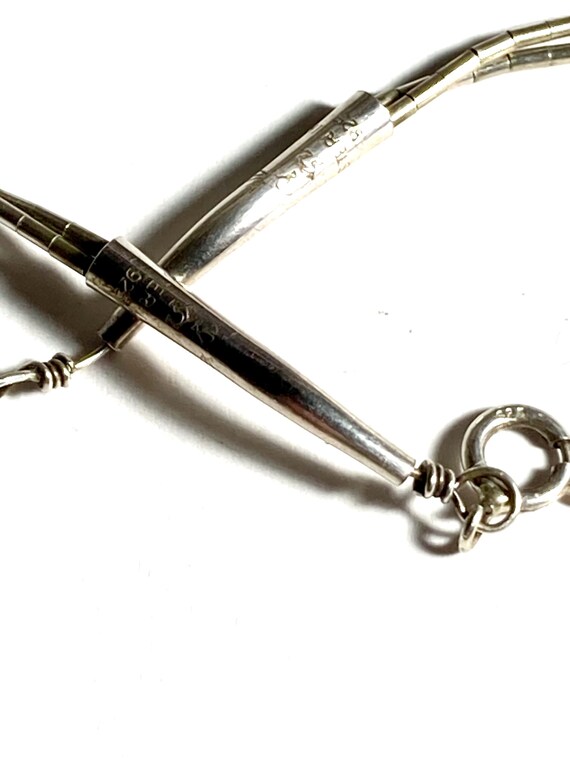 Vintage solid sterling silver double specialty ch… - image 7