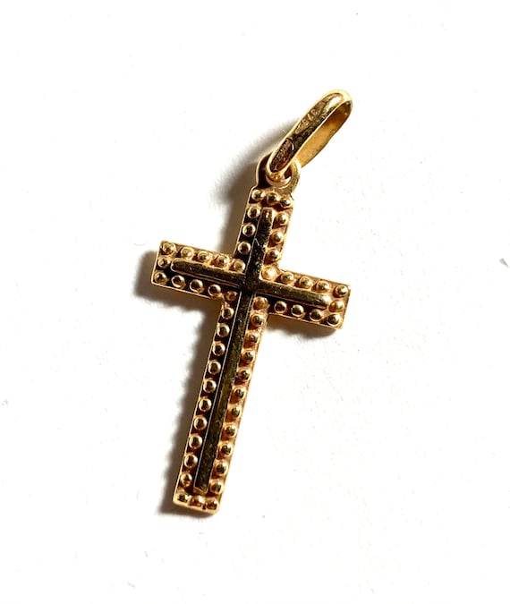 Vintage 9ct gold cross charm/pendant.