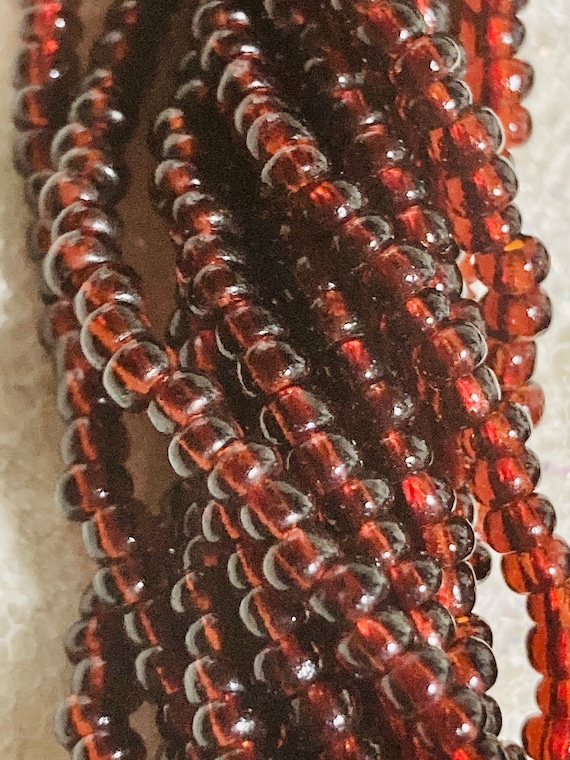 Signed Miriam Haskell red twist bead choker neckl… - image 6