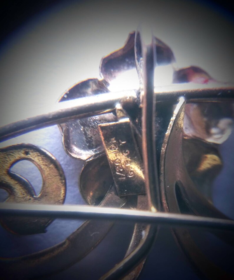pocket watch Art nouveau chatelaine Collectors item Gift for her. Marked 120 12k gf ct broochpin Antique pinbrooch