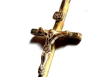 Antique 14k gf cross pendant.