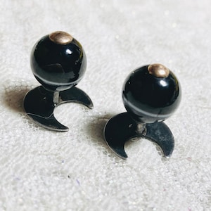 Georgian 14k rose gold banded agate and silver cufflinks. Antique era 1780-1800. Gift for her.