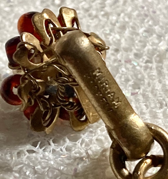 Signed Miriam Haskell red twist bead choker neckl… - image 9