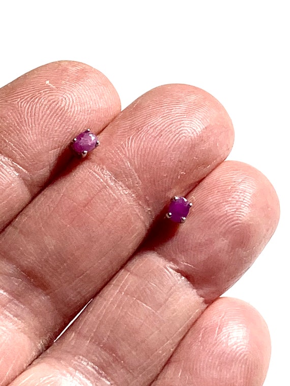 Ruby & sterling silver earrings. Sterling silver … - image 4