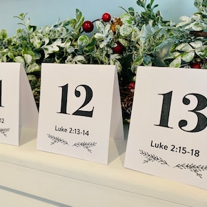 Scripture Advent Calendar Printable Makes 4x4 Cards